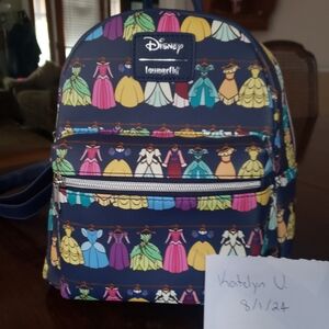 Loungefly Disney Princess Dresses AOP Backpack